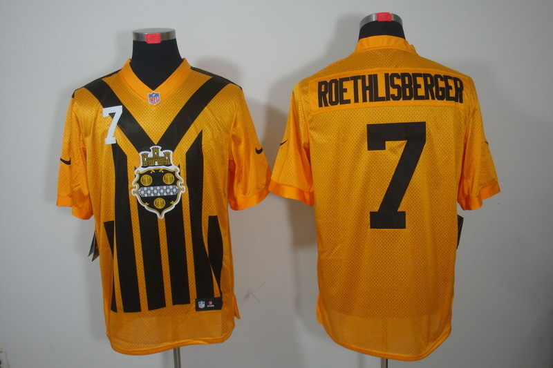 Men's Pittsburgh Steelers Ben Roethlisberger #7 Gold Jersey